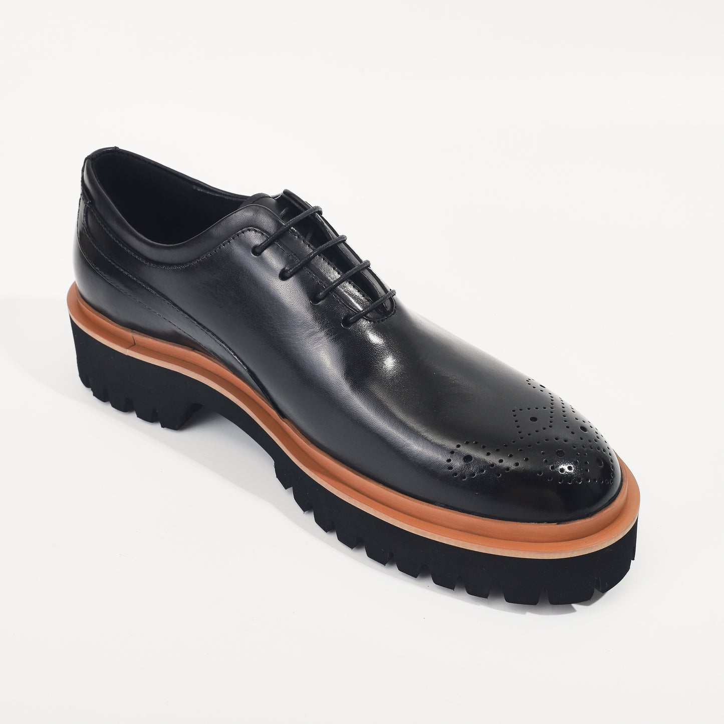 CM Exclusives Platform Brogue Oxford — Black
