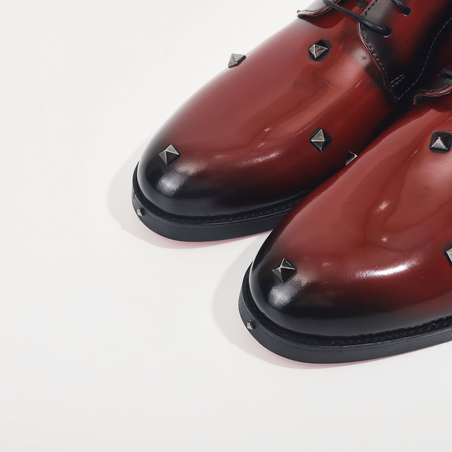 CM Exclusives Studded Derby Oxford — Burgundy