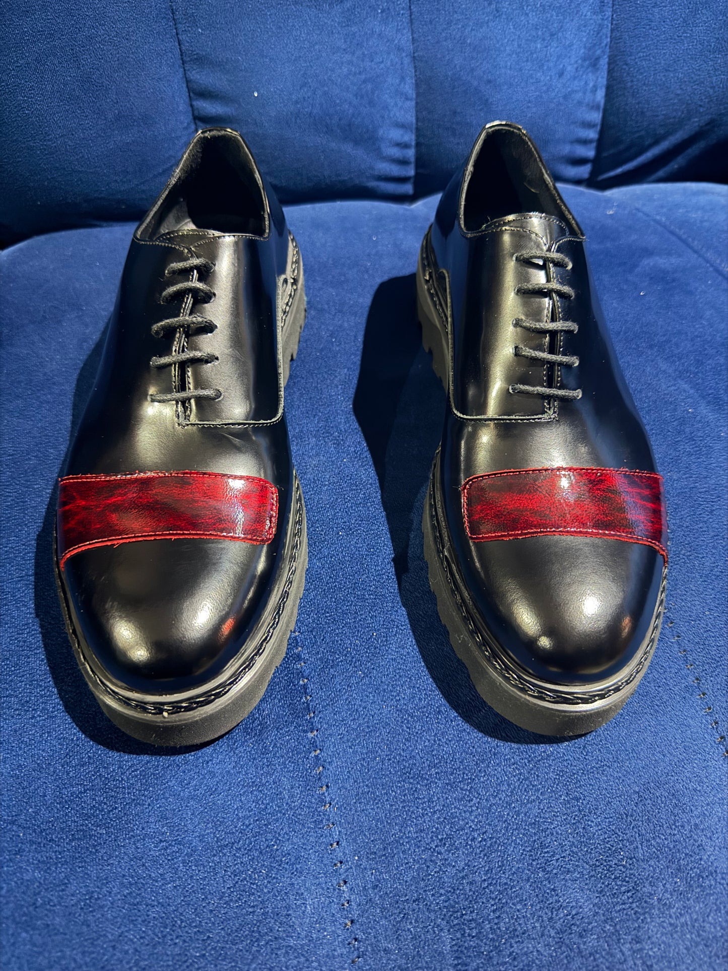 Black-Burgundy WingTip Derby Claw