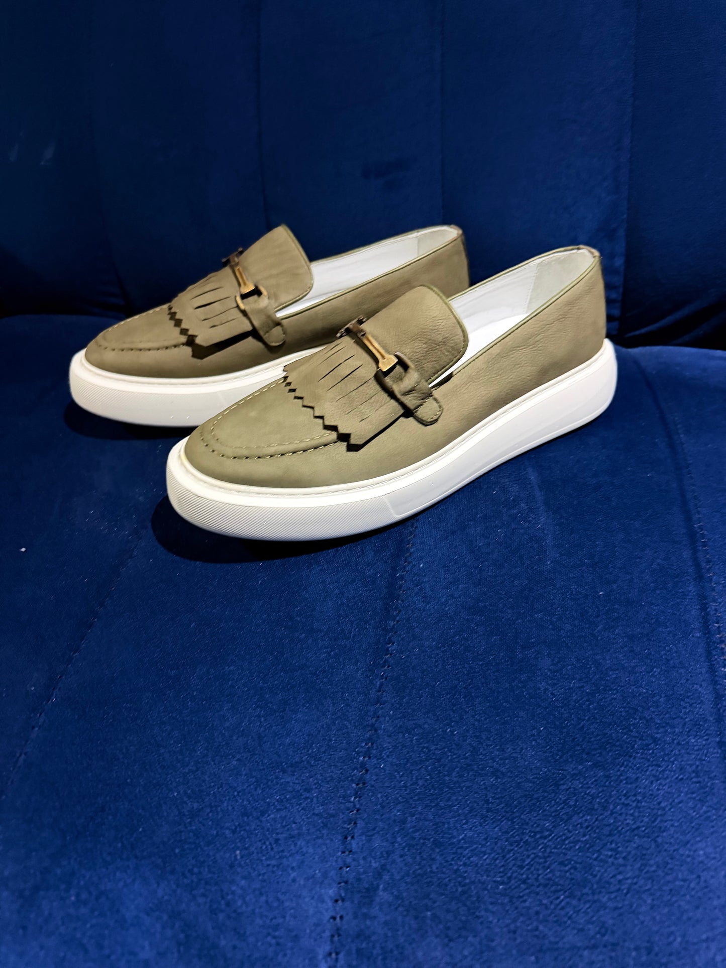 Military Green
Platform Loafers with Fringe & Buckle (Copy)