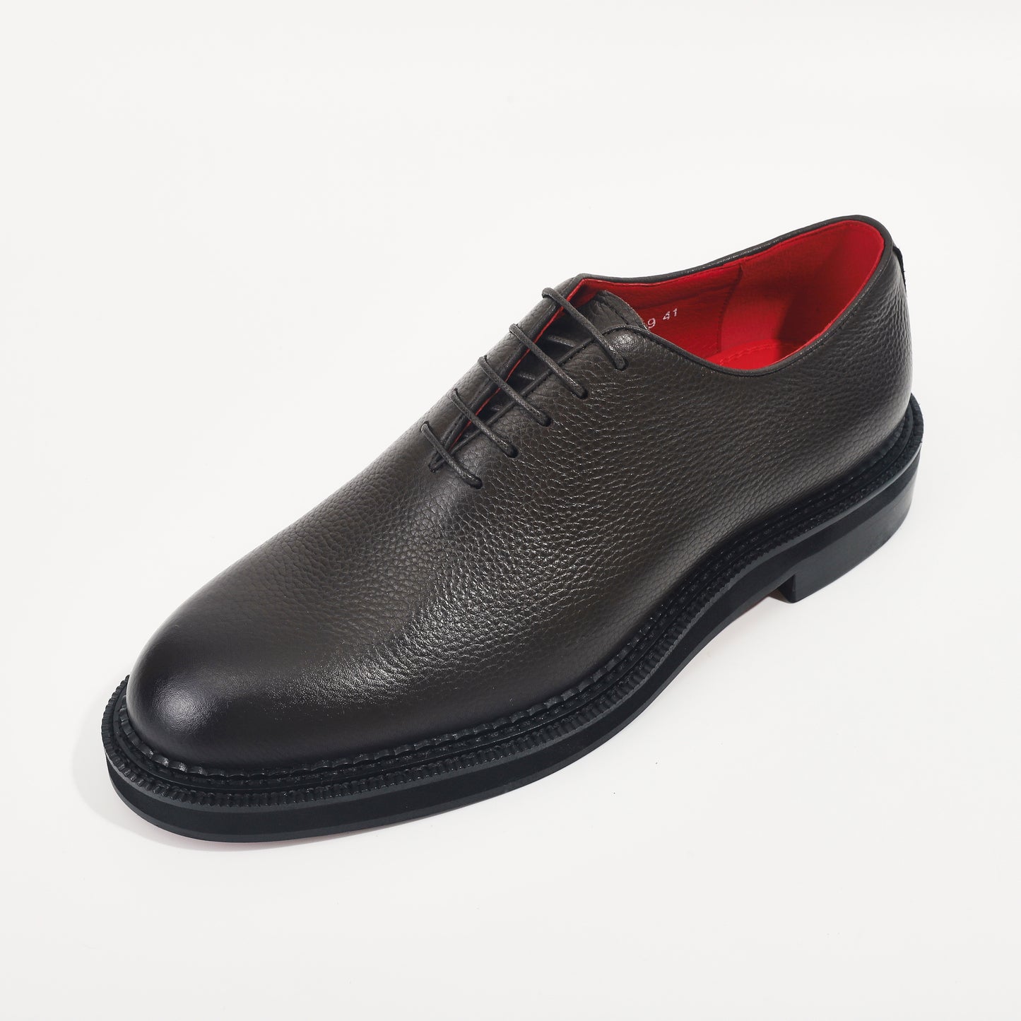 CM Exclusives Pebbled Dark Brown Leather Wholecut Oxford