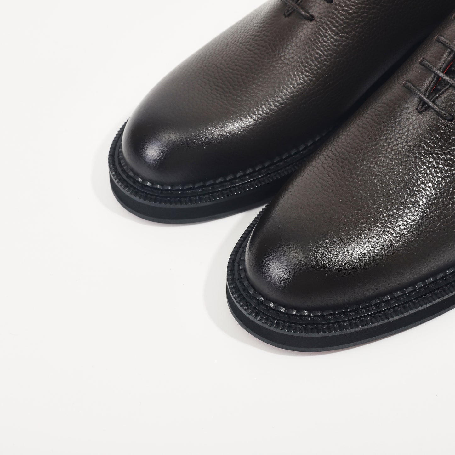 CM Exclusives Pebbled Dark Brown Leather Wholecut Oxford