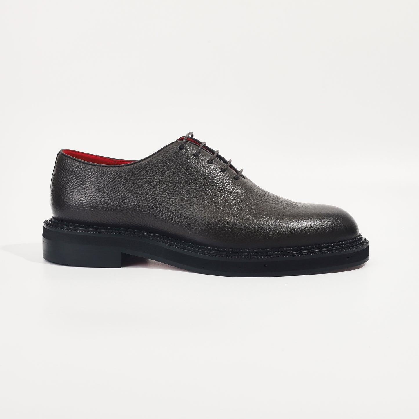 CM Exclusives Pebbled Dark Brown Leather Wholecut Oxford