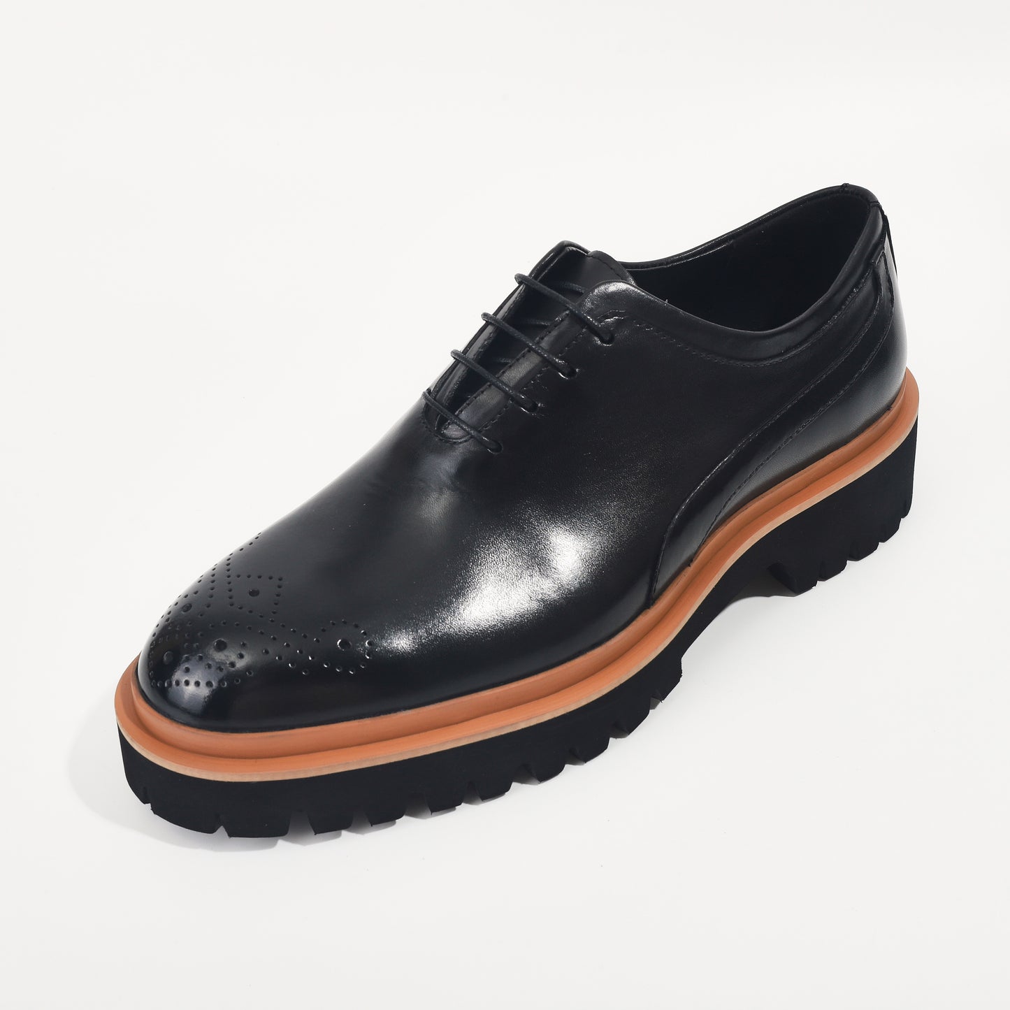 CM Exclusives Platform Brogue Oxford — Black
