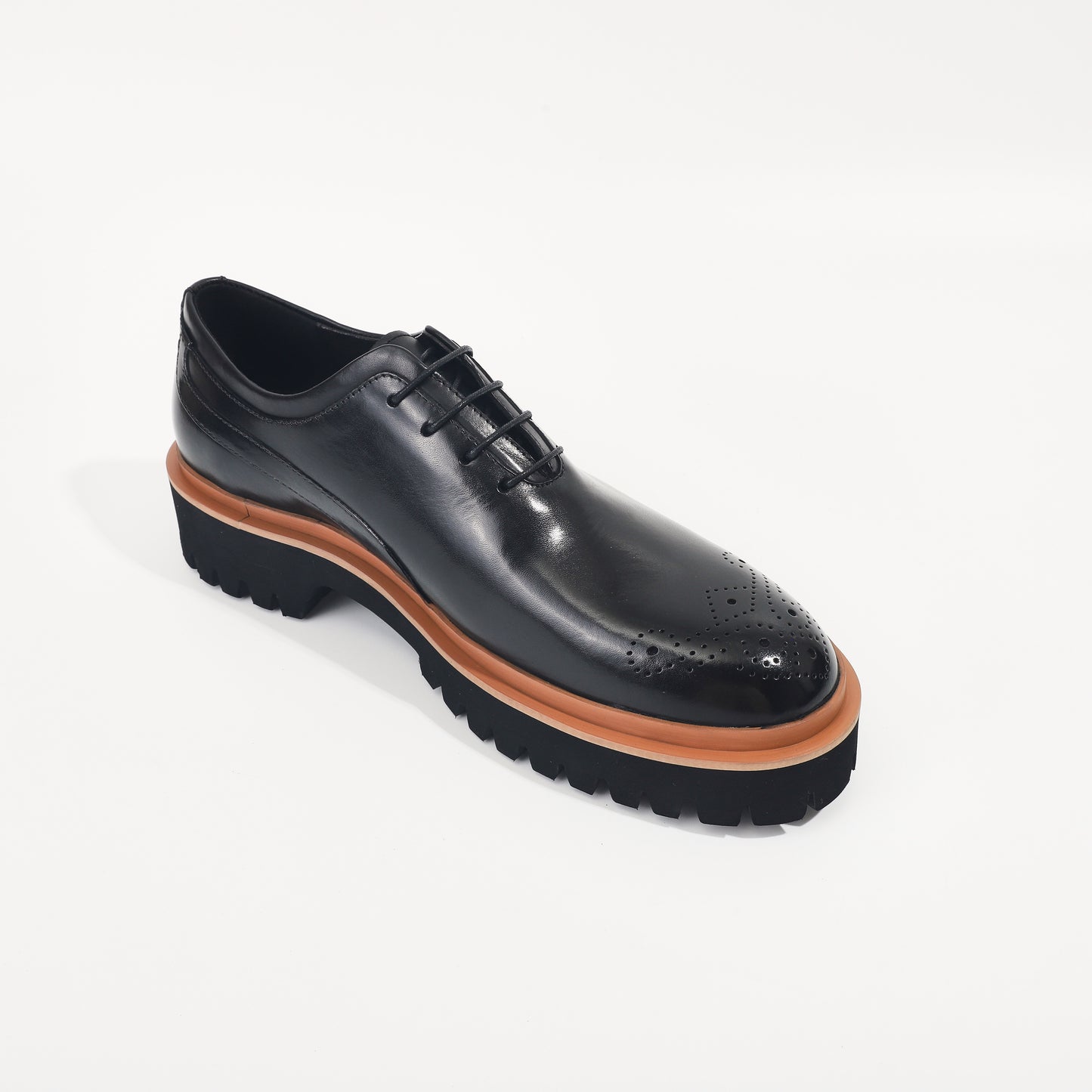 CM Exclusives Platform Brogue Oxford — Black
