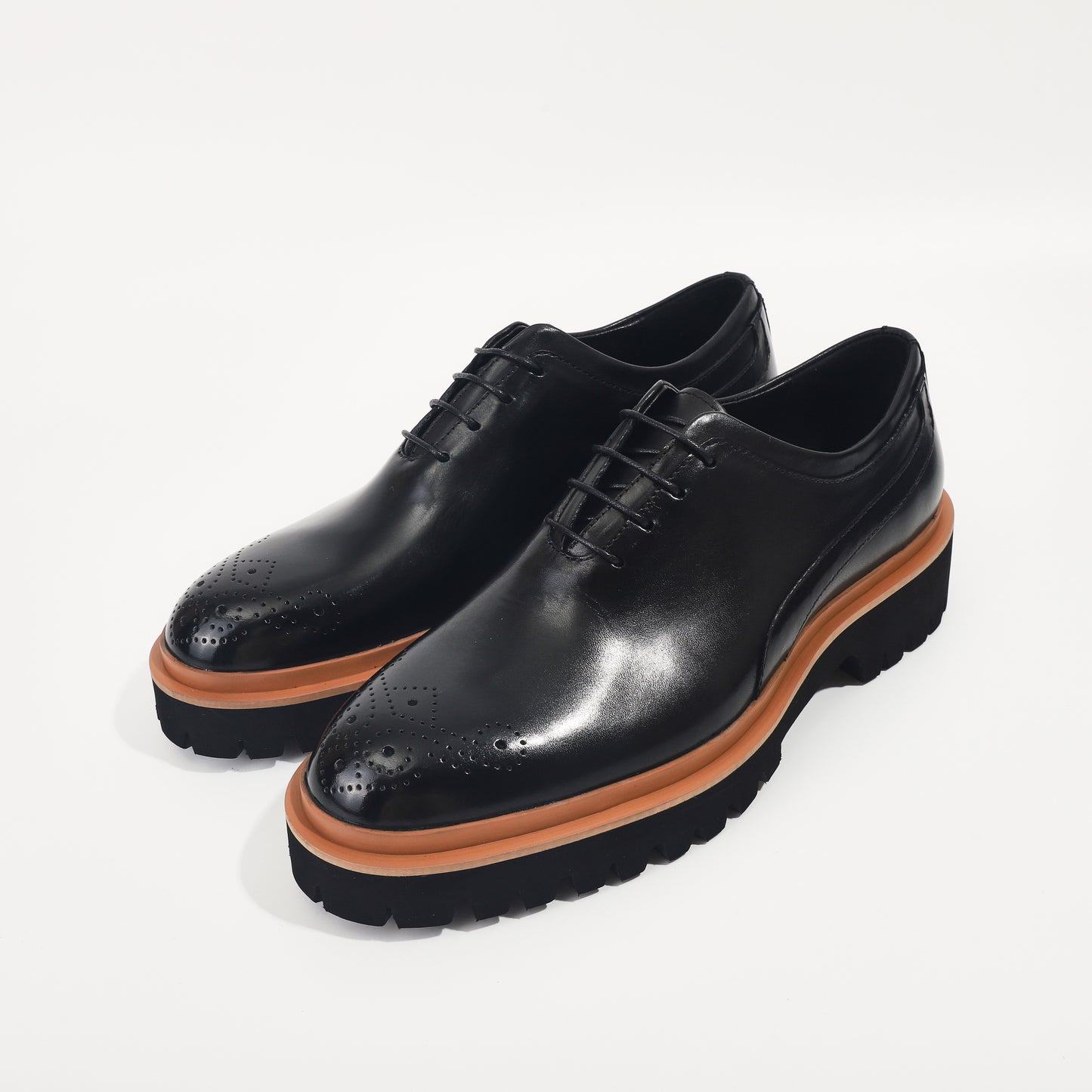 CM Exclusives Platform Brogue Oxford — Black