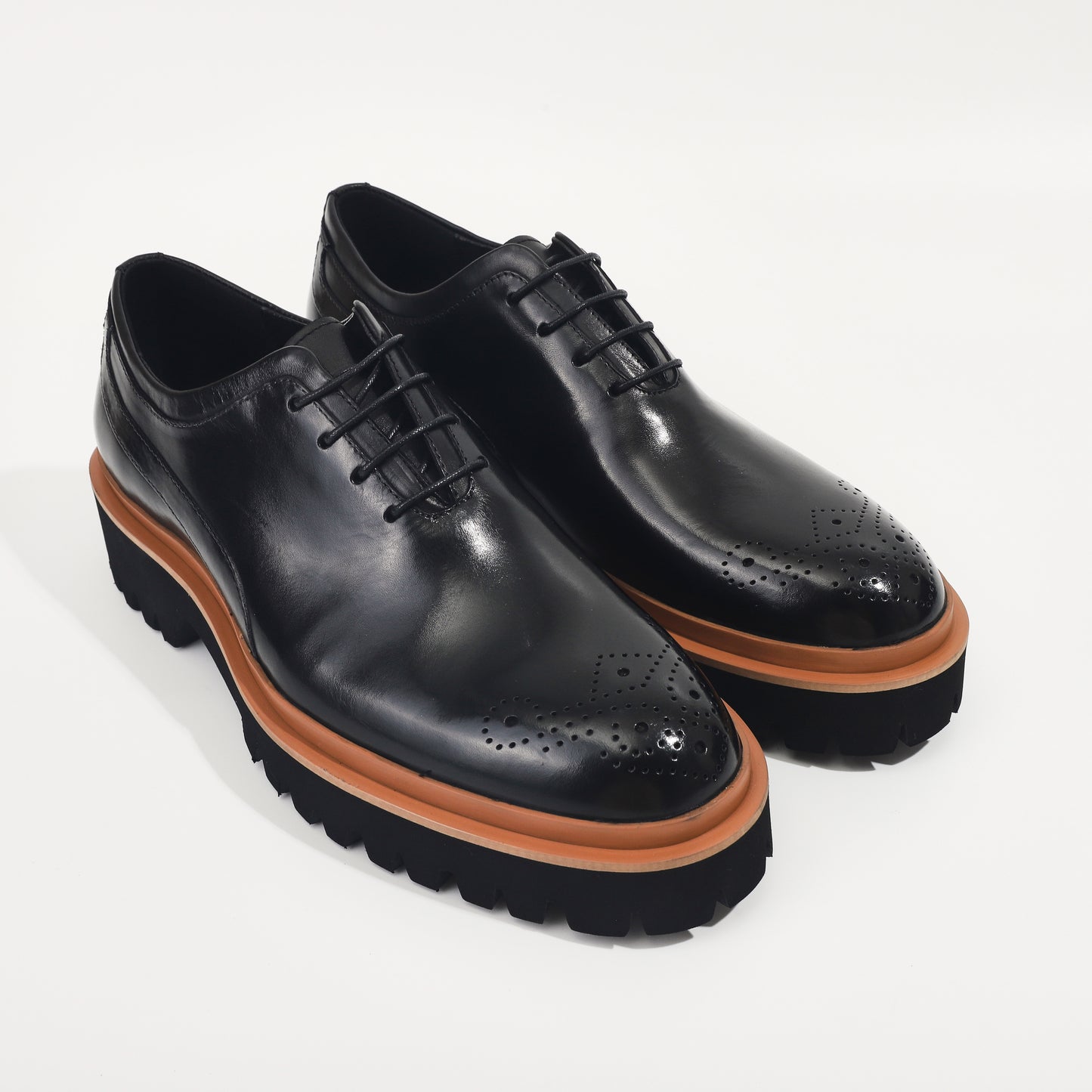 CM Exclusives Platform Brogue Oxford — Black