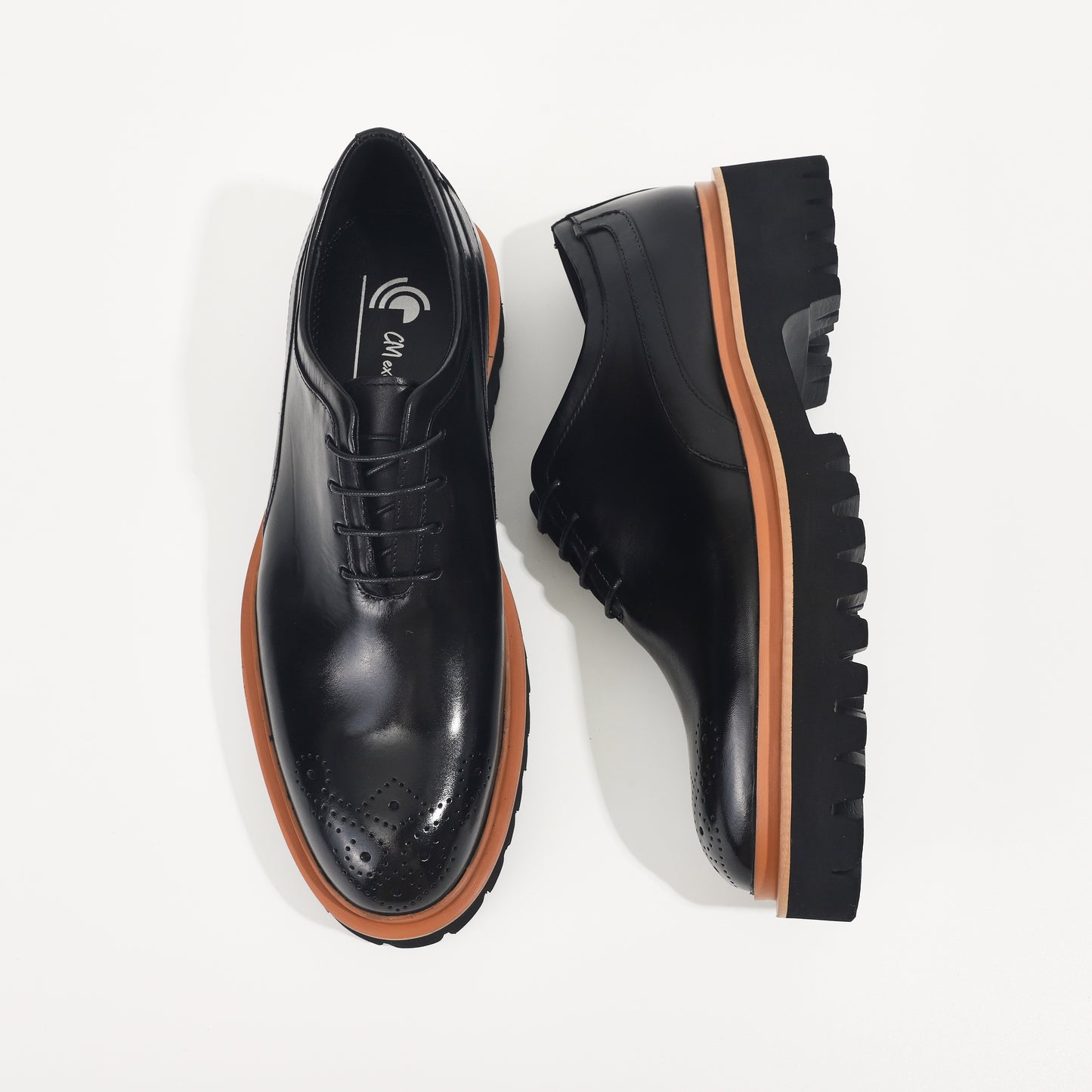 CM Exclusives Platform Brogue Oxford — Black