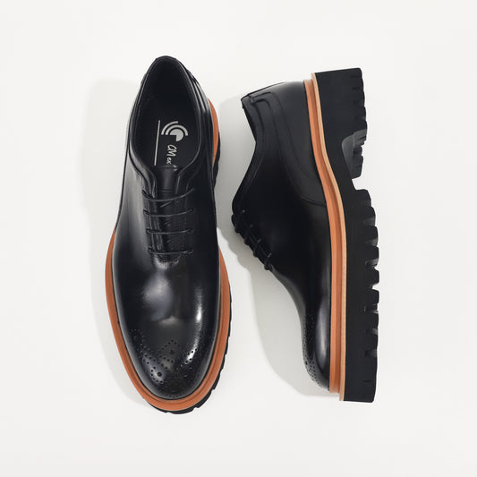 CM Exclusives Platform Brogue Oxford — Black