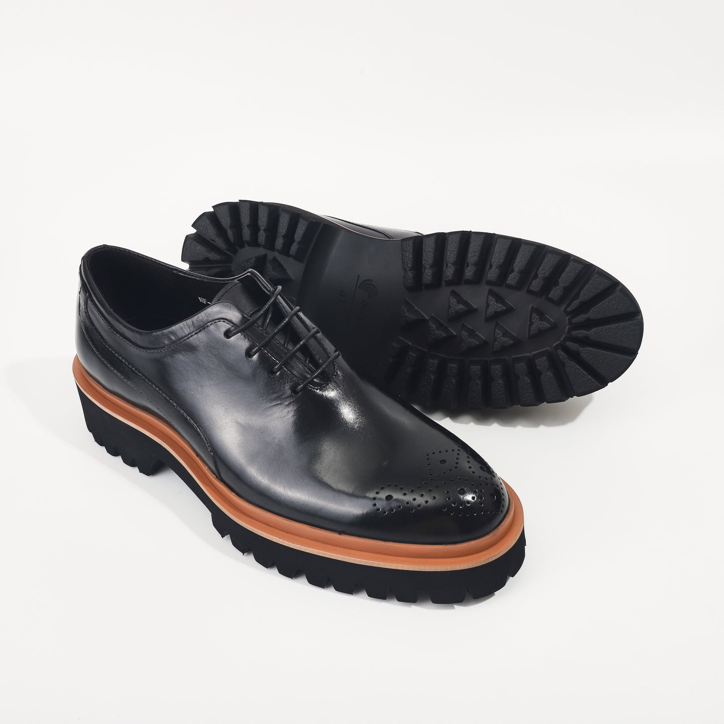 CM Exclusives Platform Brogue Oxford — Black