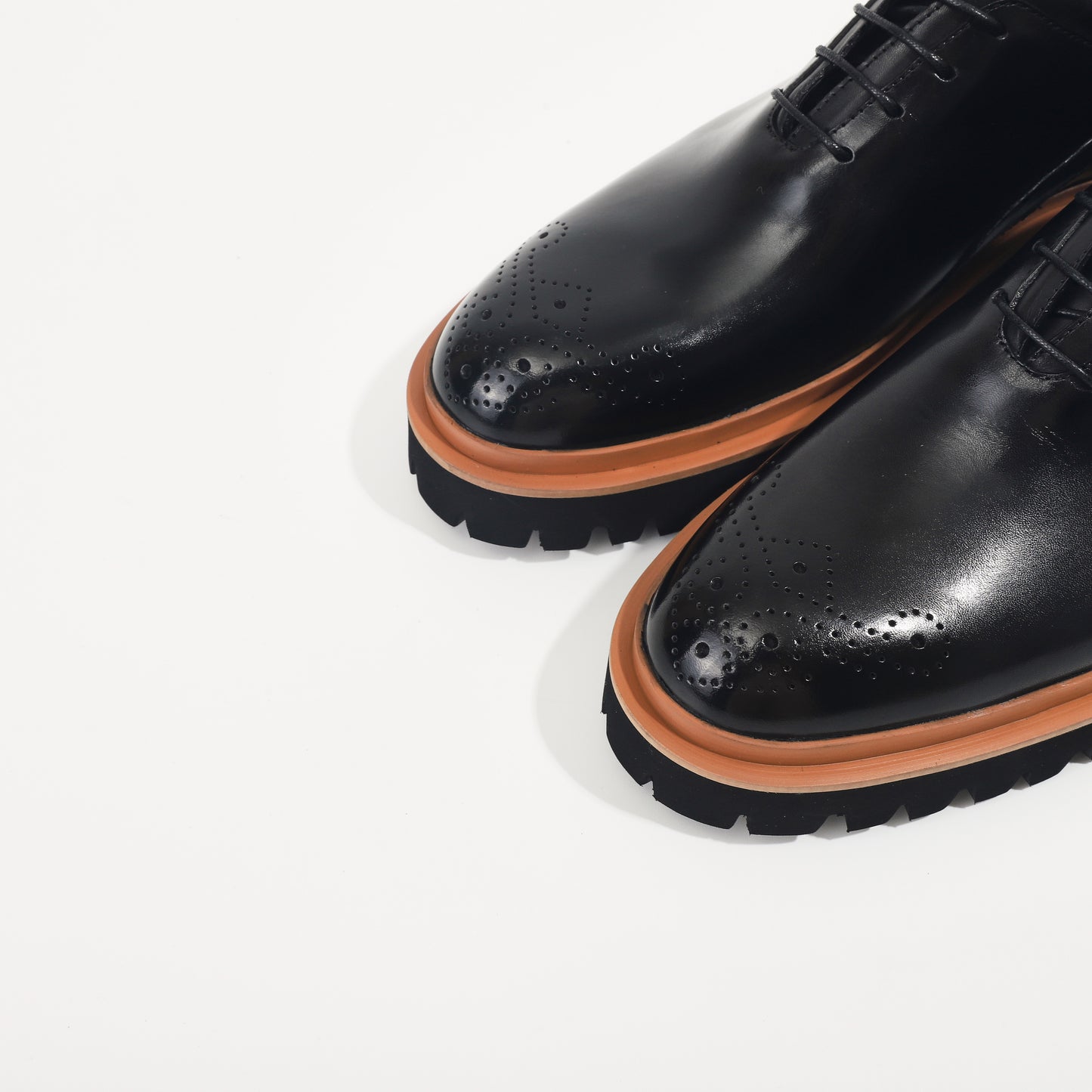 CM Exclusives Platform Brogue Oxford — Black