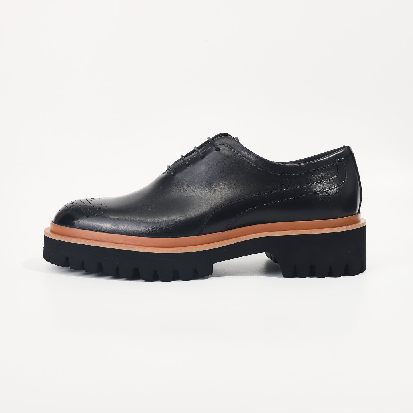CM Exclusives Platform Brogue Oxford — Black