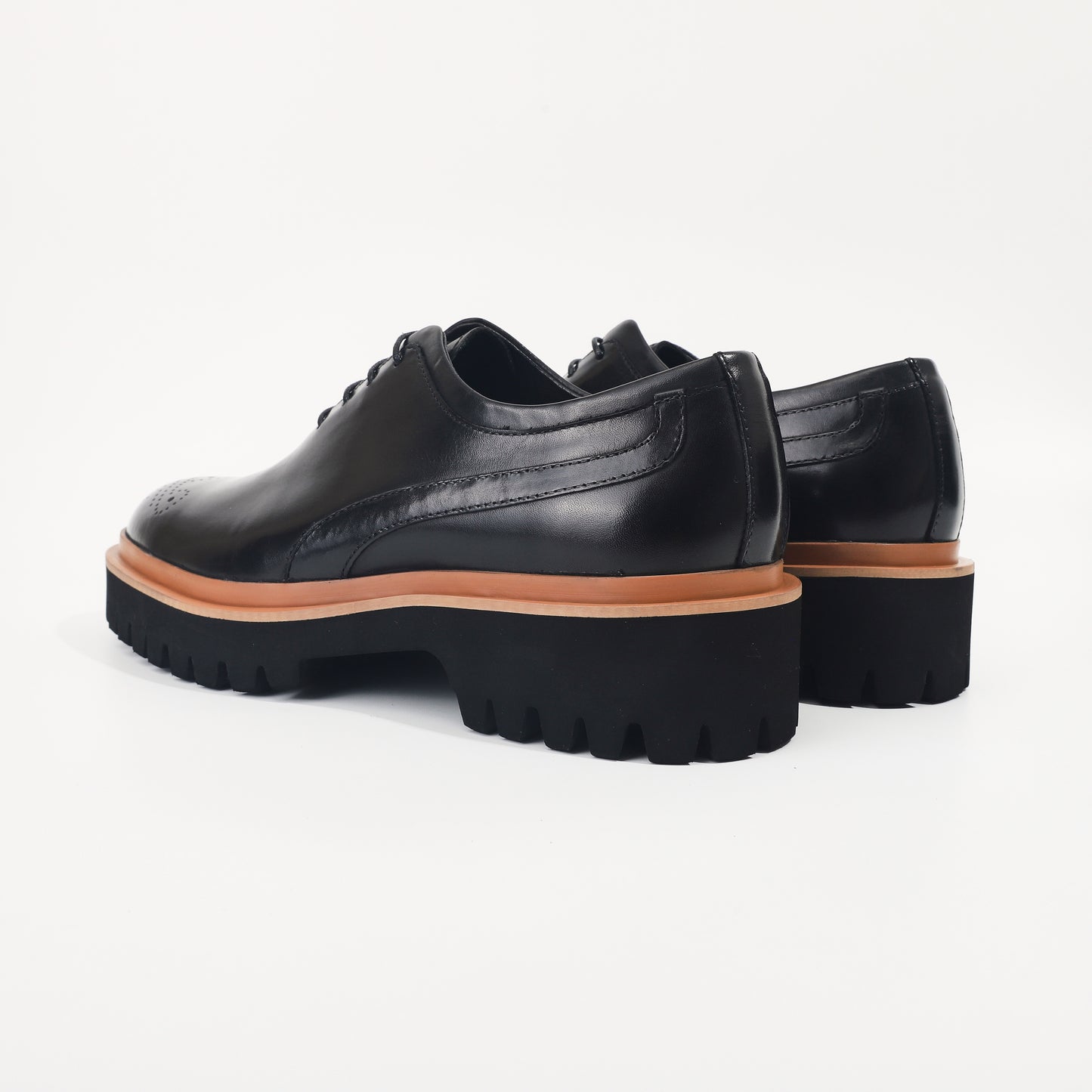 CM Exclusives Platform Brogue Oxford — Black