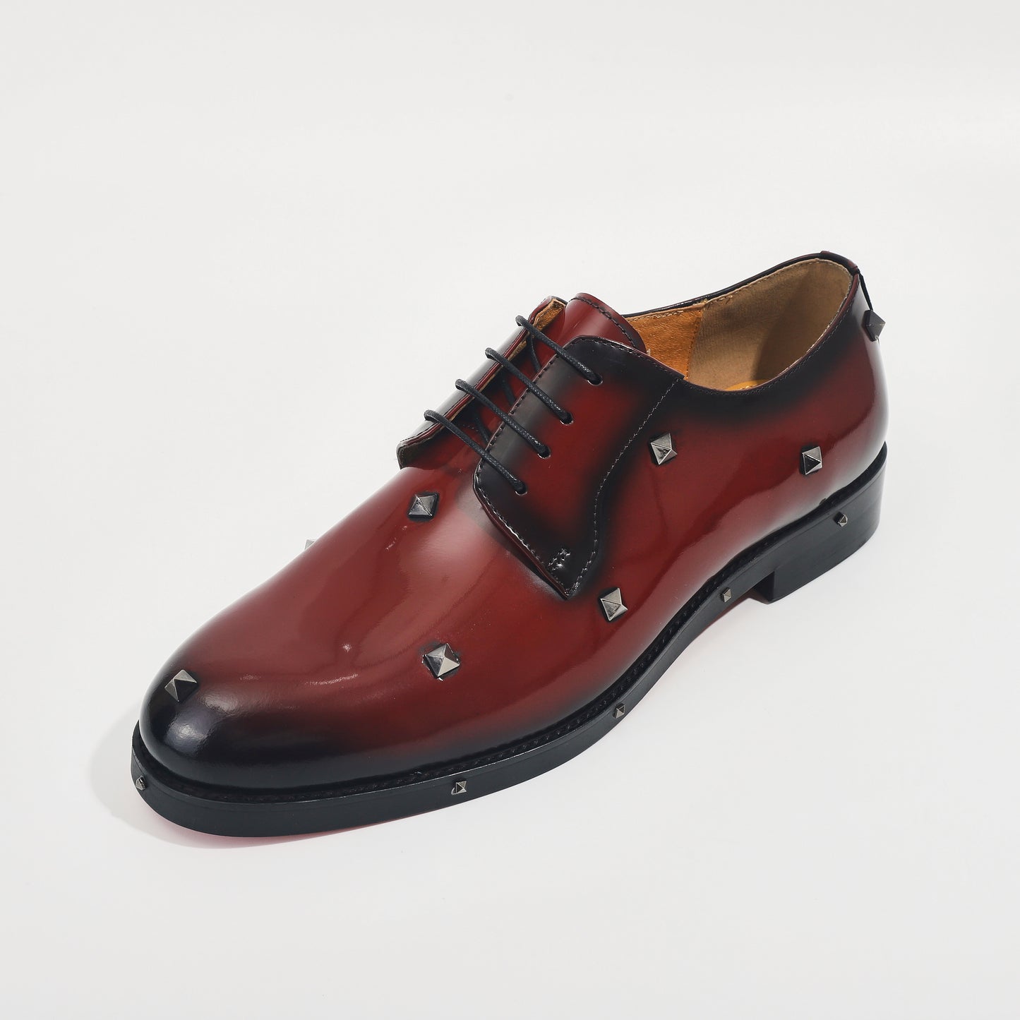 CM Exclusives Studded Derby Oxford — Burgundy