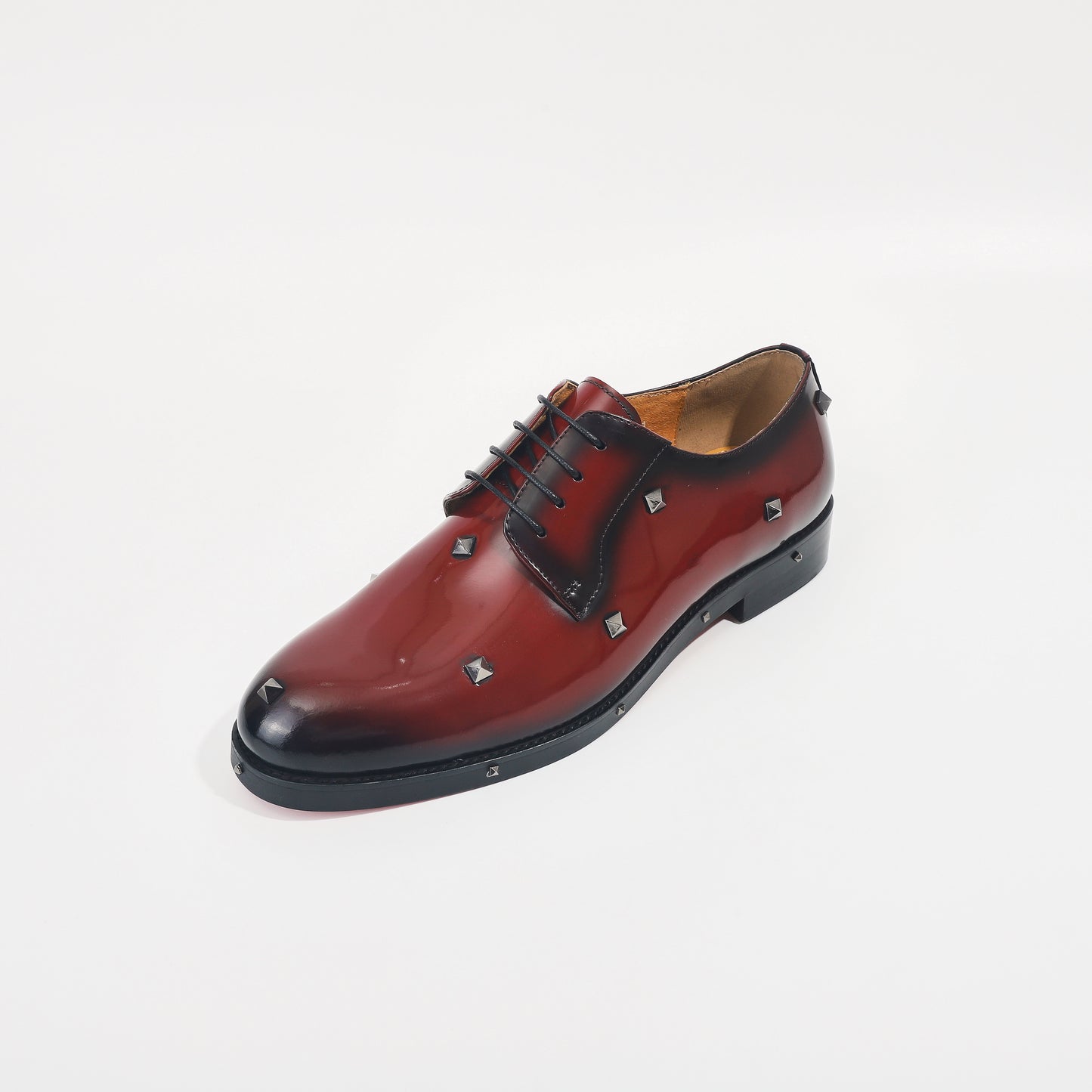 CM Exclusives Studded Derby Oxford — Burgundy