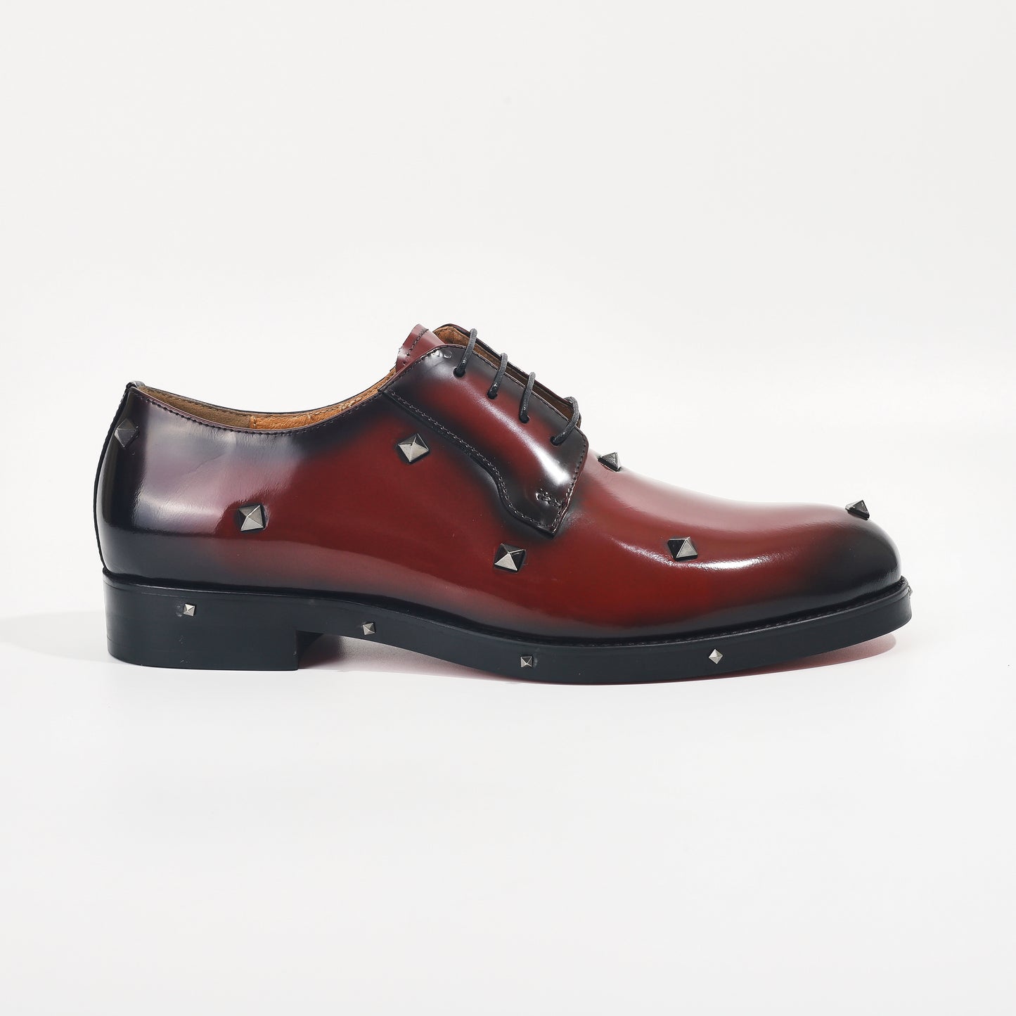 CM Exclusives Studded Derby Oxford — Burgundy