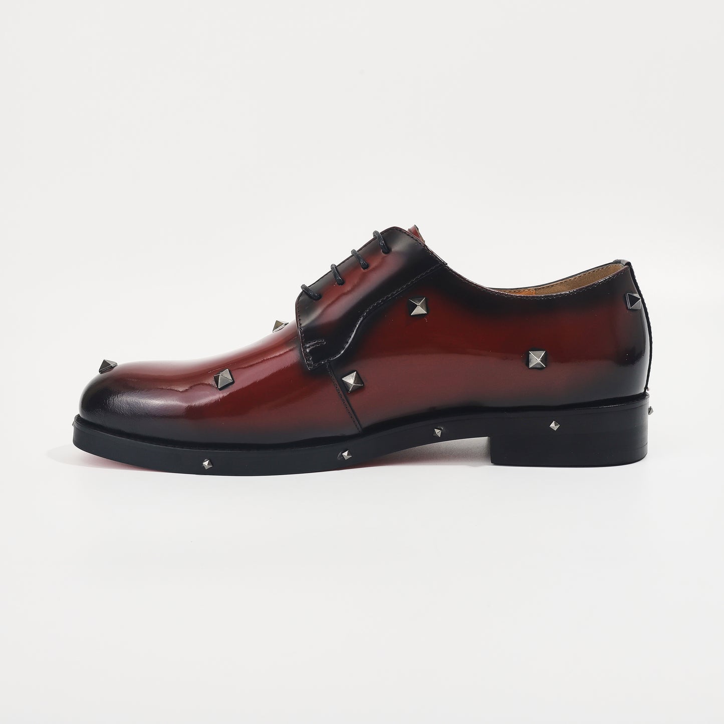 CM Exclusives Studded Derby Oxford — Burgundy