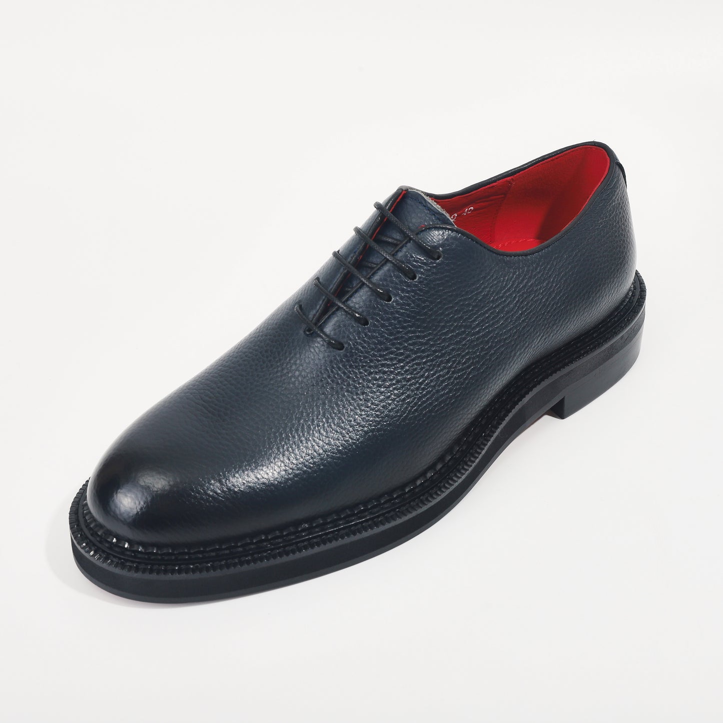 CM Exclusives Pebbled Navy Leather Wholecut Oxford