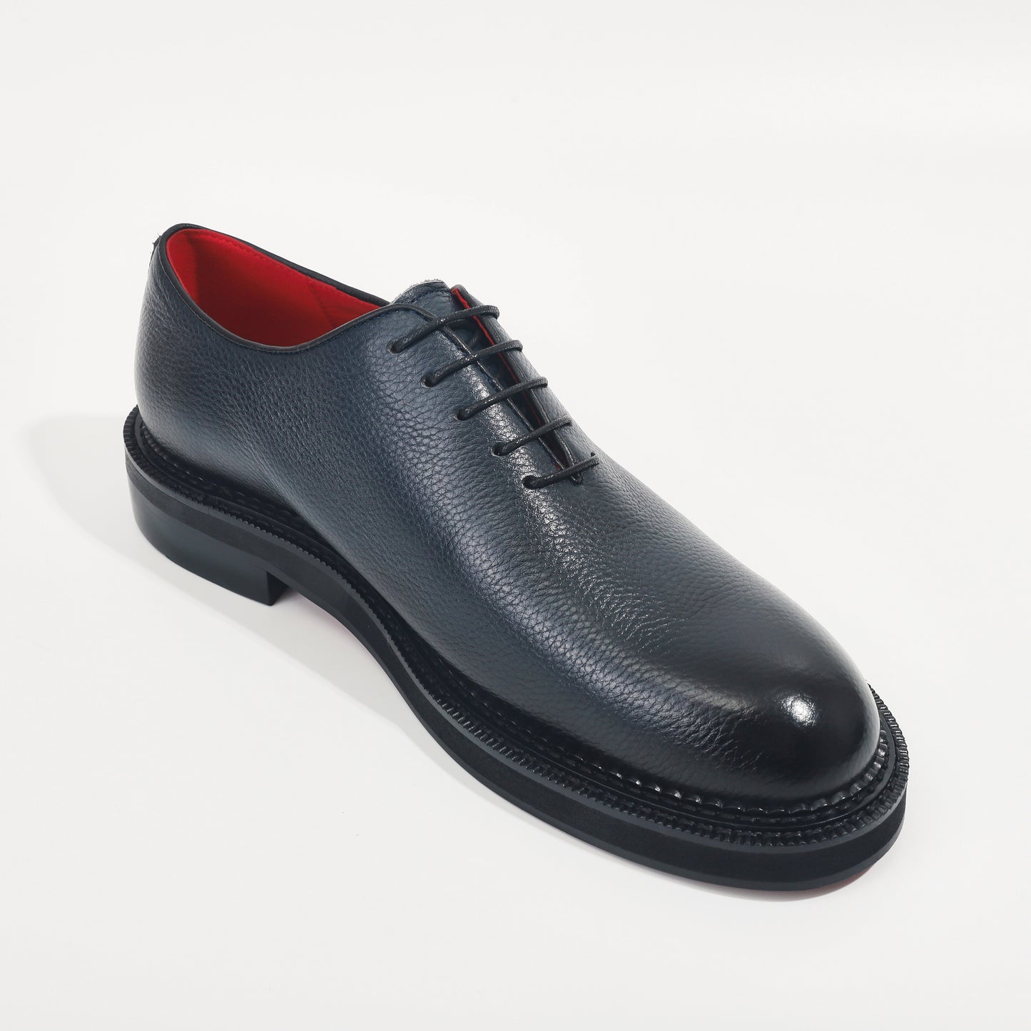 CM Exclusives Pebbled Navy Leather Wholecut Oxford