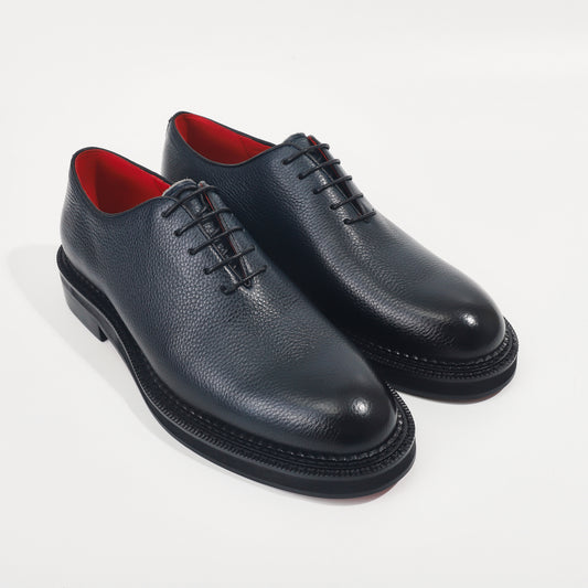 CM Exclusives Pebbled Navy Leather Wholecut Oxford