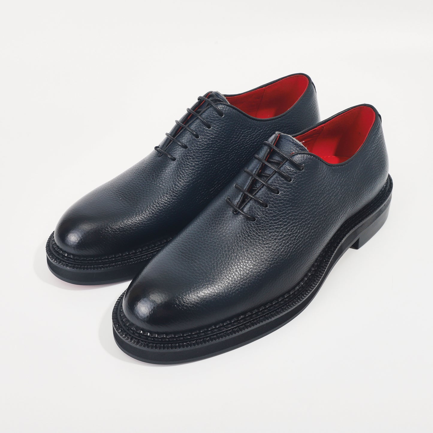 CM Exclusives Pebbled Navy Leather Wholecut Oxford