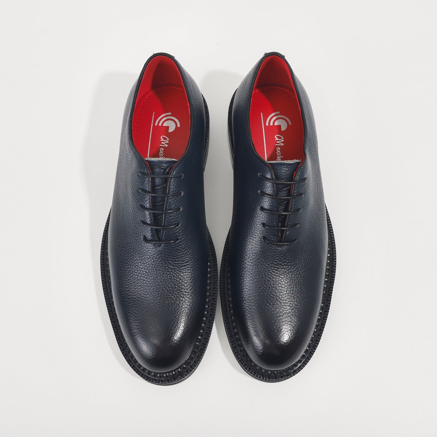 CM Exclusives Pebbled Navy Leather Wholecut Oxford