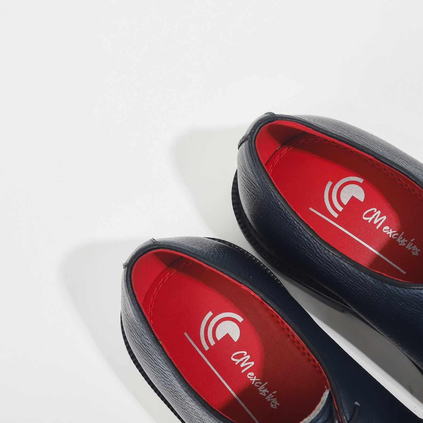 CM Exclusives Pebbled Navy Leather Wholecut Oxford
