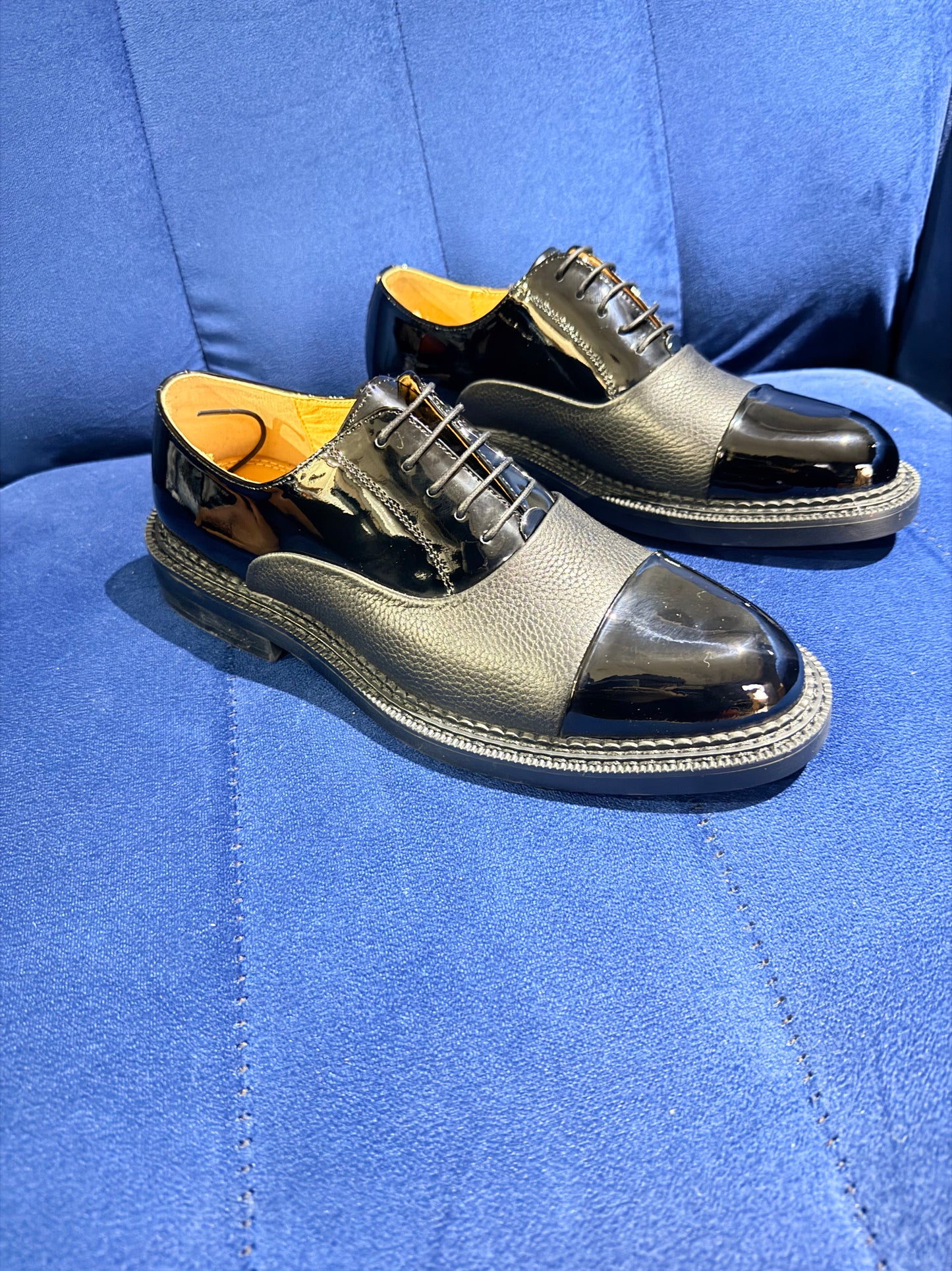 Black Patent Cap Toe
Oxford Dress Shoes