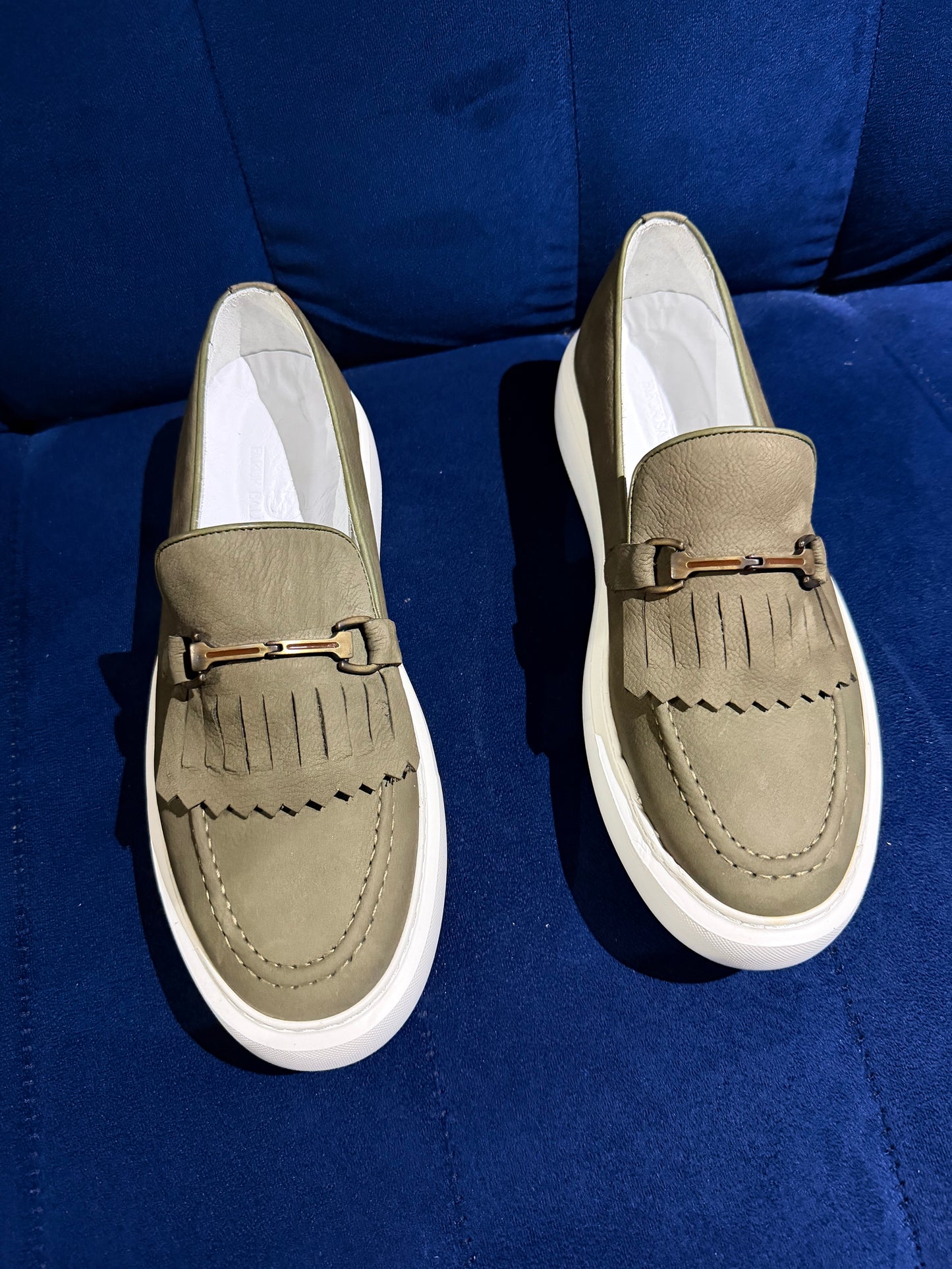 Military Green
Platform Loafers with Fringe & Buckle (Copy)
