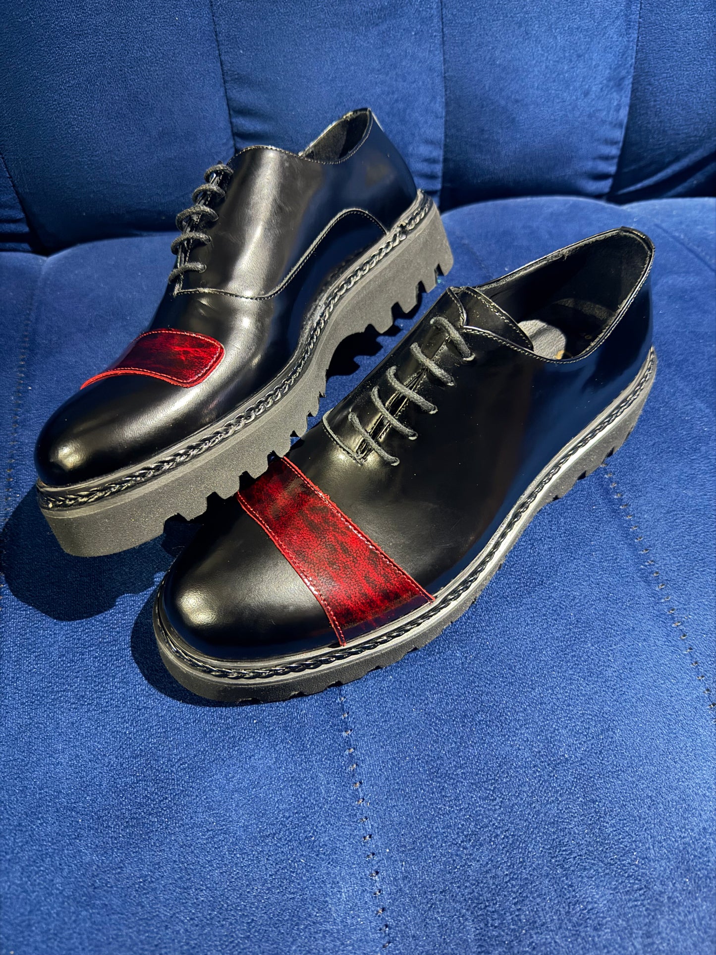 Black-Burgundy WingTip Derby Claw