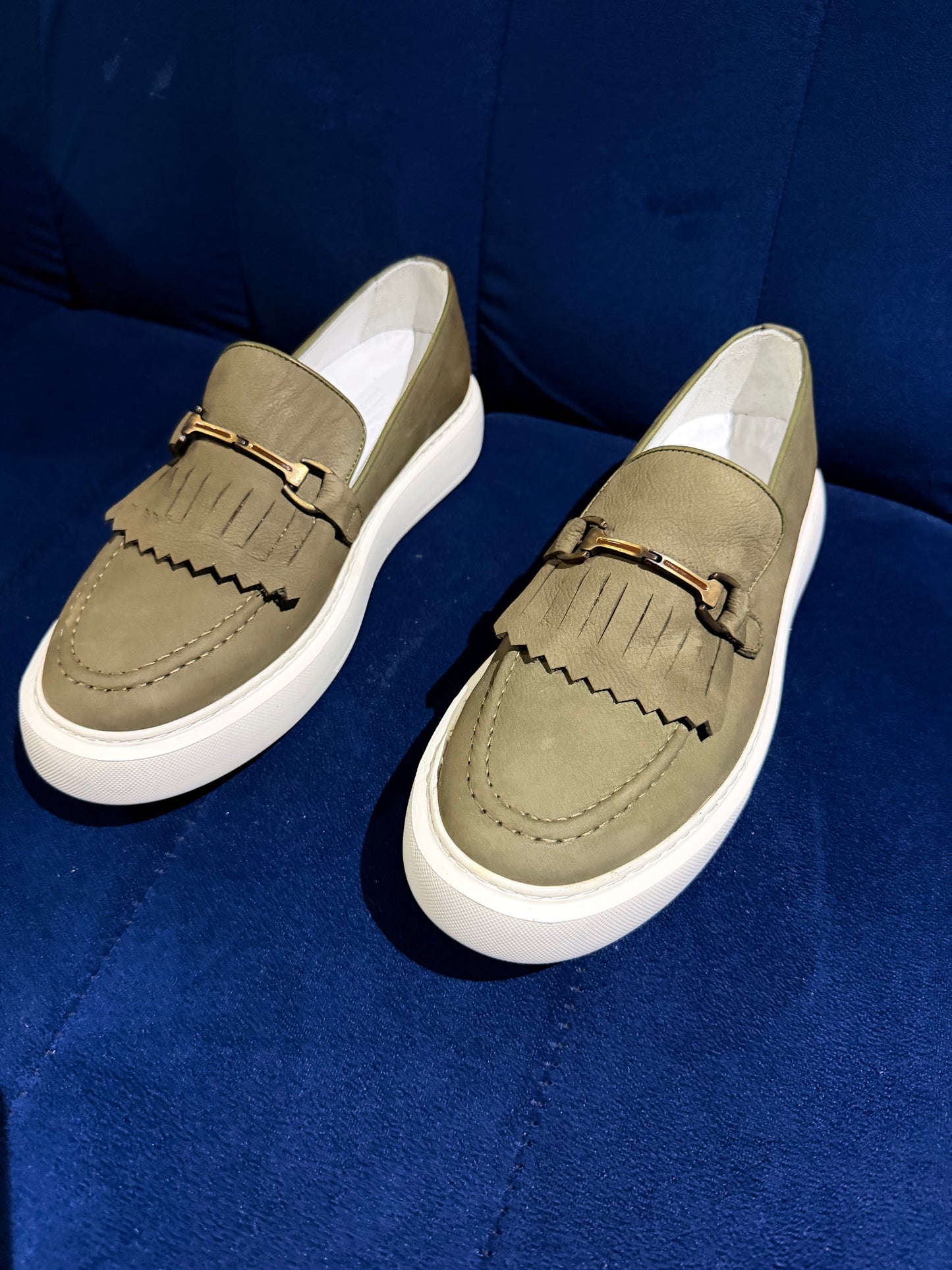Military Green
Platform Loafers with Fringe & Buckle (Copy)