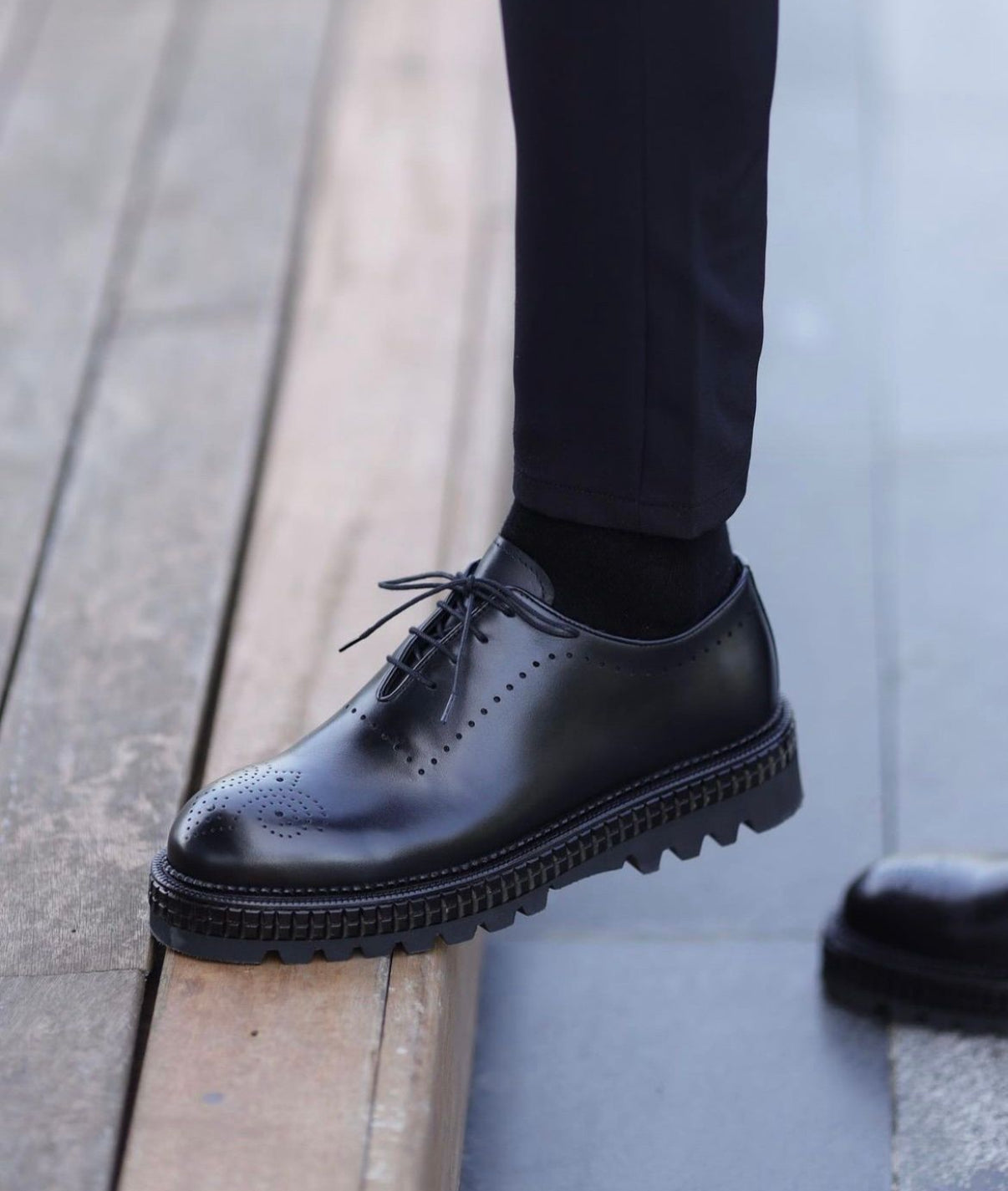 Black Brongue Soft Leather walker